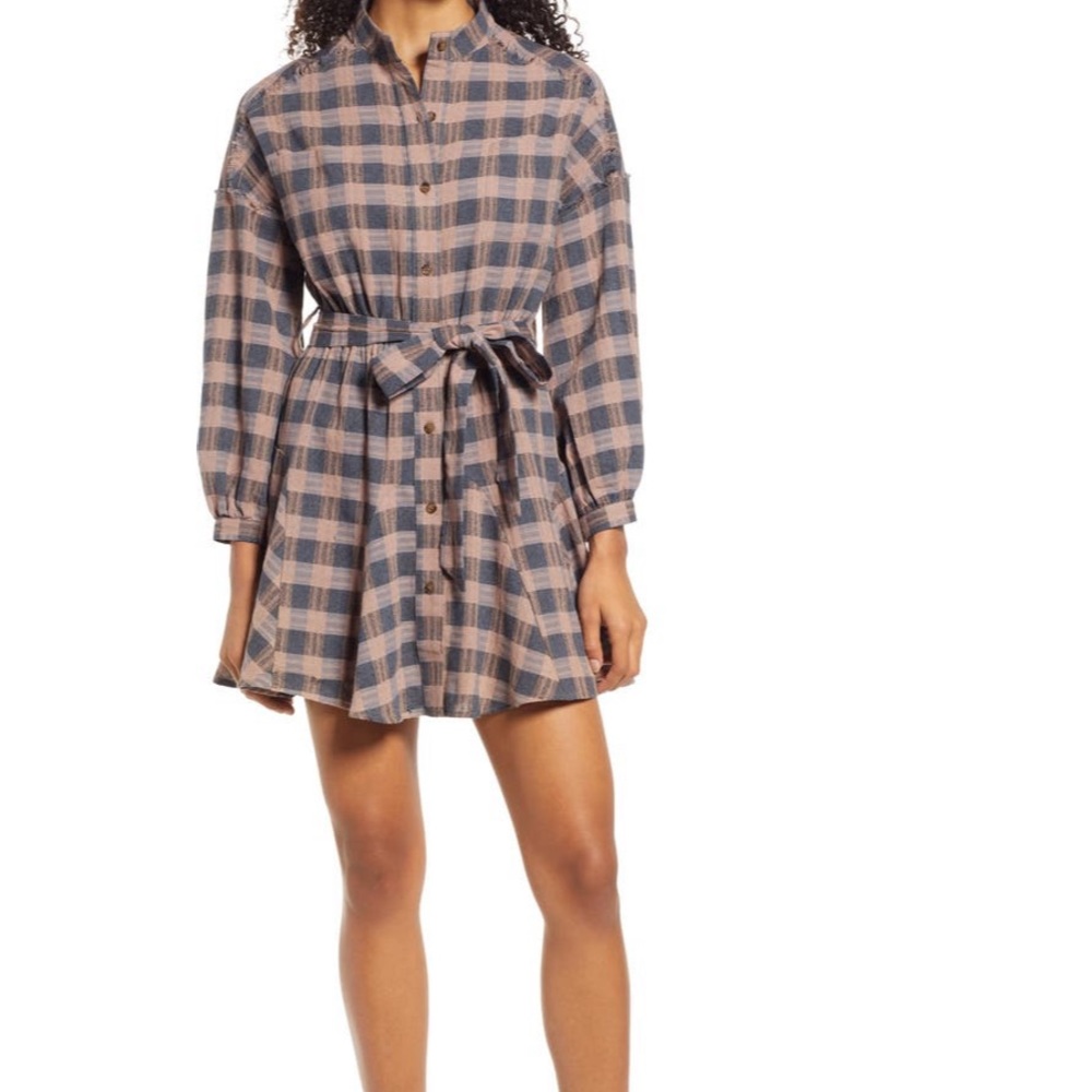 Flannel mini dress